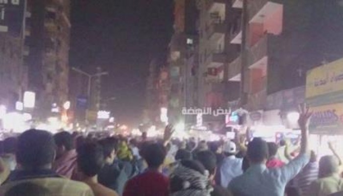 مسيرة ليلية لثوار الهرم رفضاً لأحكام الإعدام