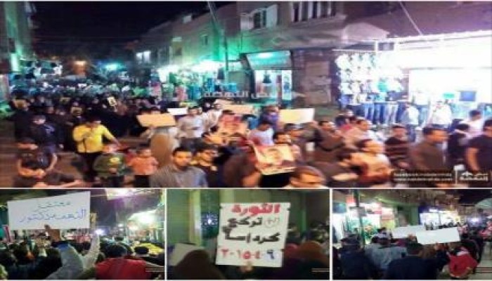 ثوار كرداسة يختتمون أسبوع "الثورة لن تركع" بمسيرة ليلية ضد حكم العسكر