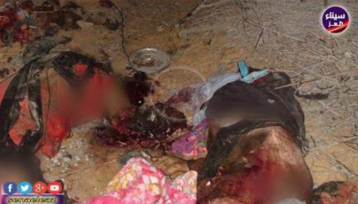 "سيناء العز" تنشر صور مروعة لمجزرة جيش الانقلاب بحق أهالي الشيخ زويد