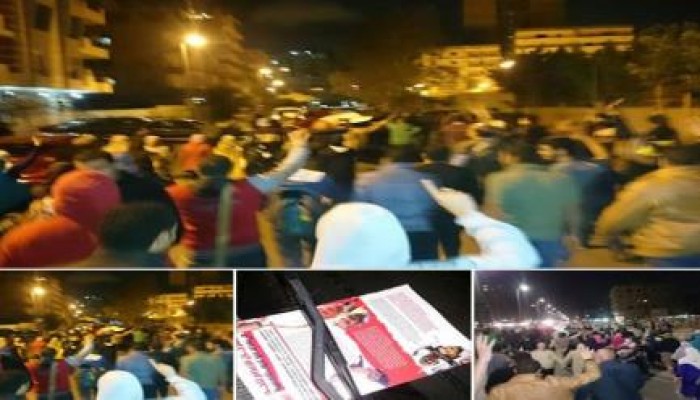 مسيرة ليلية مناهضة للانقلاب العسكري بمدينة نصر