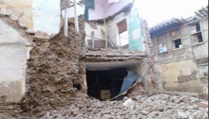 نحس الانقلاب:  انهيار عقار من 3 طوابق في مدينة منية النصر بالدقهلية
