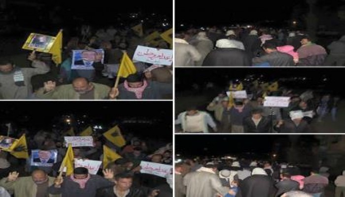 رغم برودة الطقس مسيرة ليلية رافضة لأحكام الإعدام بـ "بلطيم"