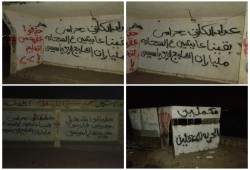 شباب مش إخوان بالخياطة دمياط يدشن حملة إسبراى ضد فساد الإنقلاب