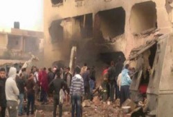 بالصور: مصادر طبية  7قتلى و 52 مصاباً من المدنيين والعسكريين حصيلة تفجير قسم ثالث العريش