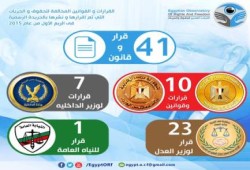 المرصد المصري يصدر تقريره حول  انتهاكات القرارات و التشريعات التي أصدرها الانقلاب في 2015