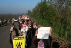 الشرقية.. مسيرة لثوار الحسينية تندد بجرائم الانقلاب وأحكام الإعدام