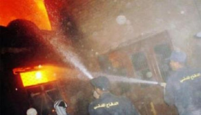 الجيزة.. حريق ضخم بـ"سوق الخضار" بـ 6 أكتوبر