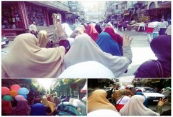 مسيرة نسائية لـ "بنات ضد الانقلاب" بالفيوم رفضا لانتهاكات النظام العسكري الغاشم