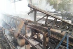 حريق هائل يدمر محطة صيانة قطارات بكوبري الخشب بالجيزة