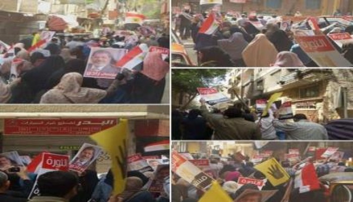 ثوار المعادي ينتفضون ضد قرار محكمة الانقلاب ضد الرئيس مرسي