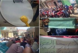 الغربية : مسير حاشدة لثوار قطور رافضين للاحكام الصادرة من قضاء الانقلاب ضد الرئيس