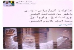 "العلي" يوجه أبيات شعرية لـ "الرئيس مرسي": "حذاؤك يا كريم برأس السيسي"