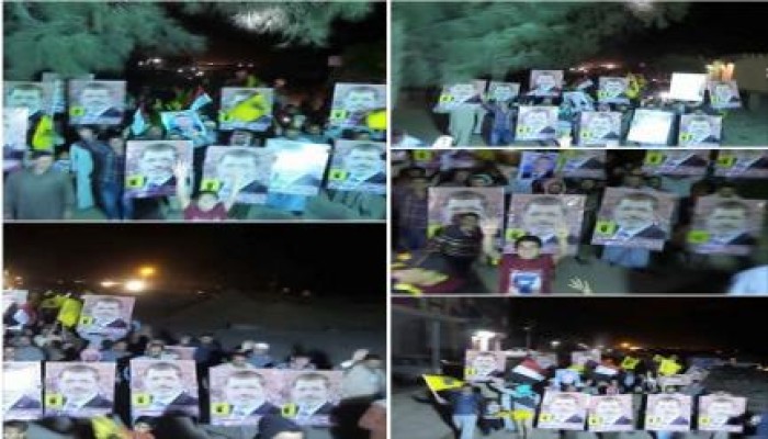 كفرالشيخ: مسيرة ليلية ببلطيم احتجاجا علي محاكمة الدكتور مرسي