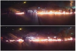 ثوار غاضبون يقطعون الطريق المؤدي لقسم الشرابية تنديدا بقضاء العسكر الفاسد