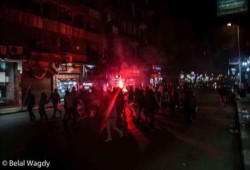 مسيرة مفاجئة لشباب ضد الانقلاب داخل ميدان التحرير