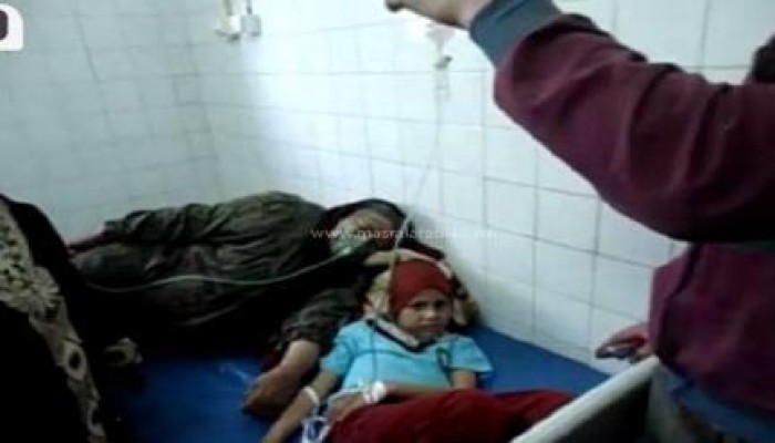 مصابو التسمم بالشرقية ملقون بطرقات مستشفى الإبراهيمية (فيديو)