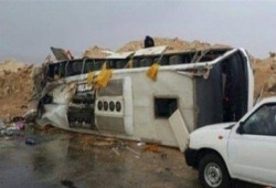 نحس الانقلاب: انقلاب أتوبيس مدرسي داخل بالقطامية