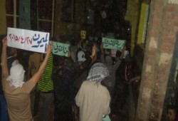 6 مسيرات ليلة ببني سويف ضد إستمرار حصار الميمون