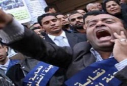 وقفة لمحاميّ الجيزة احتجاجًا على إهانة أحد قضاة الجنح لزملائهم