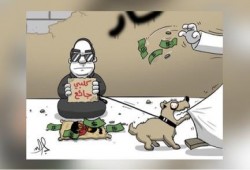 الاعلام السعودي ينشر كاريكاتير مسئ للسيسي