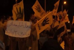 سلاسل بشرية ومسيرة ليلية بفاقوس تطالب بإسقاط الإنقلاب