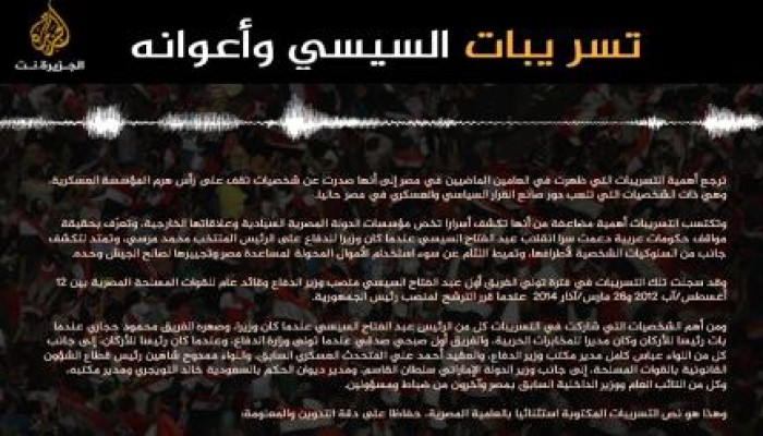 "دراسة للجزيرة " 24 تسريبًا لمكتب السيسي يفضح الانقلاب