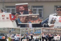وقفة أمام الأمم المتحدة في اسطنبول تضامنا مع الصحفيين السجناء في مصر