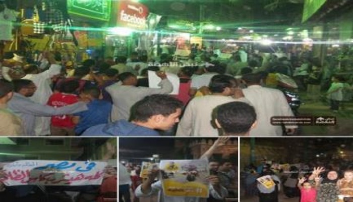 مسيرة ليلية لأهالى ‫‏المنصورية‬ احتجاجاً على ممارسات ‫‏داخلية الانقلاب‬