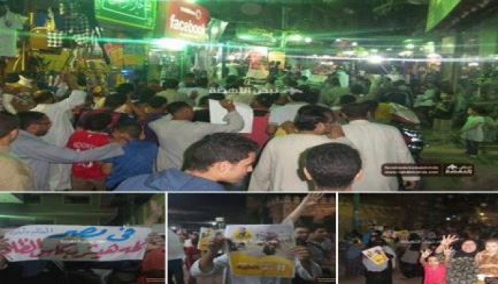 مسيرة ليلية لأهالى ‫‏المنصورية‬ احتجاجاً على ممارسات ‫‏داخلية الانقلاب‬