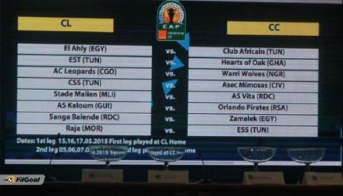 قرعة افريقيا : الأهلي يواجه الأفريقي.. والزمالك في اختبار كونغولي