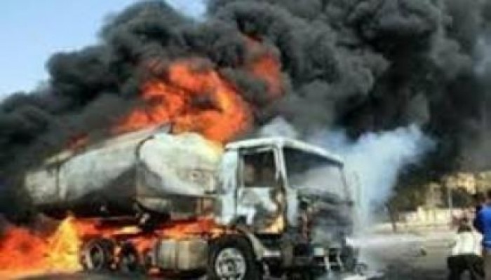 شؤم الانقلاب: حريق هائل بسيارة "مواد بترولية" بجوار أكاديمية الشرطة