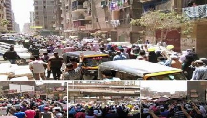 حشود ضخمة من الثوار بمنطقة الهرم في مسيرة ضخمة ضد الانقلاب (صور)