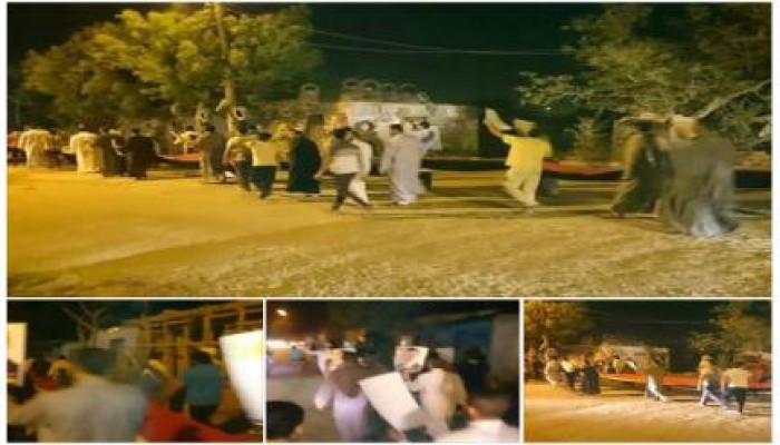 المنوفية: مسيرة ليلية بالخطاطبة ترفع صور الرئيس مرسي وتندد بالانقلاب