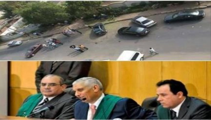 انفجار سيارتين  تابعين لاحد المستشارين فى هيئة محاكمة  المخلوع والتى حكم بها بالبراءة