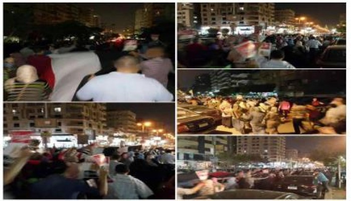 مسيرة ليلية ضخمة بمدينة نصر دعما لصمود البصارطة