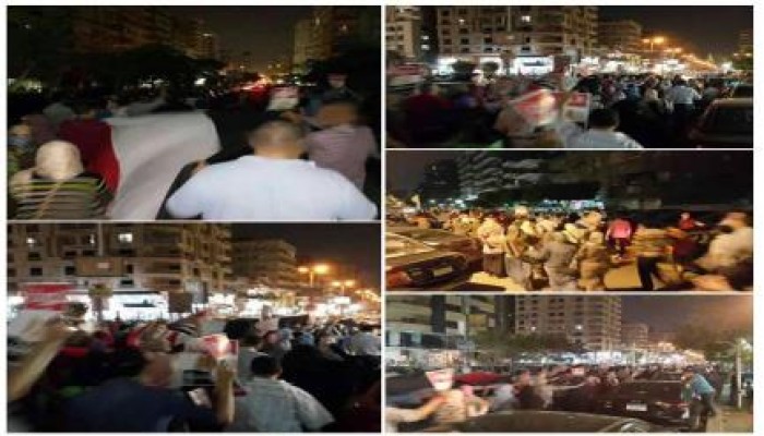 مسيرة ليلية ضخمة بمدينة نصر دعما لصمود البصارطة