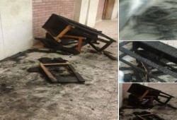 حريق بمدرسة اصفون الاعدادية باسنا جنوب الاقصر