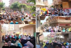 مسيرة حاشدة بمسقط  رأس الرئيس مرسى تنديدا باغتيال الدكتور ‫‏فريد اسماعيل‬