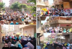 مسيرة حاشدة بمسقط  رأس الرئيس مرسى تنديدا باغتيال الدكتور ‫‏فريد اسماعيل‬