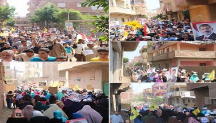 مسيرة حاشدة بمسقط  رأس الرئيس مرسى تنديدا باغتيال الدكتور ‫‏فريد اسماعيل‬
