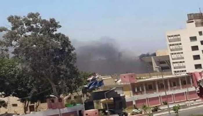 حريق بمقر أمن الدولة بمدينة نصر وتصاعد أدخنة كثيفة (صور)