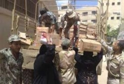 الانقلاب يوزع 60 ألف كرتونة غذائية بالوادي الجديد