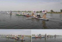 في أول فعالية من نوعها ببنى سويف .. مسيرة بحرية تنديدا بالحكم باعدام مرسى