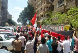 ثوار مدينة نصر ينطلقون بفعالية حاشدة من مسجد بلال بن رباح في جمعة  ‏الصمود طريق النصر