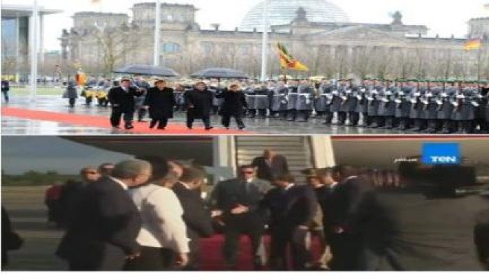 بدون تعليق .. شاهد الفارق في  استقبال الألمان للرئيس مرسي واستقبالهم للسفاح