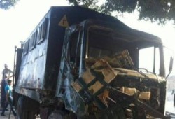 إصابة 23 مجندا فى انقلاب سيارة تابعة لشرطة الانقلاب بالأقصر