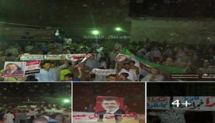 الجيزة: المنصورية تحى ليلة من ليالى رابعة وتحى صمود الرئيس مرسى