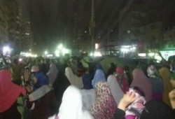 مسيرة ليلية حاشدة بشبرا الخمية ضد حكم العسكر