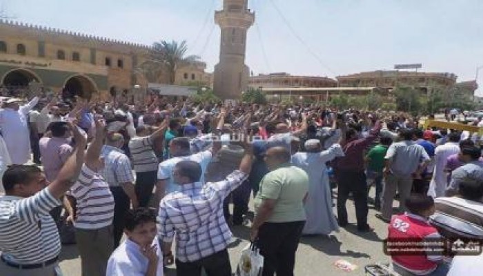 تظاهرات حاشدة بـ 6 أكتوبر تتحدى حصار ميلشيات الانقلاب