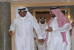 أمير دولة قطر استقبل وزير الدفاع السعودي محمد بن سلمان في زيارة قصيرة للدوحة